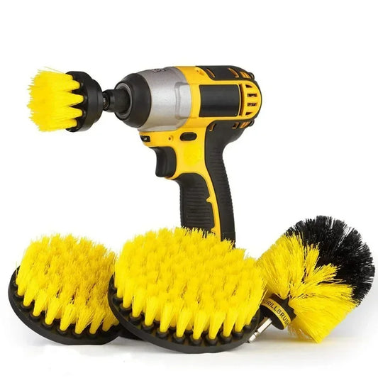 Kit de escova elétrica para limpeza de carpetes, escova elétrica para pneus de carro, escovas de nylon 2/3,5/4'